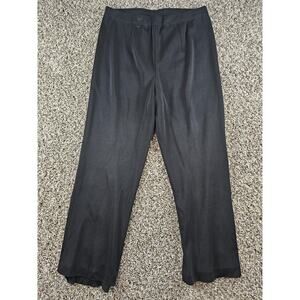 Vintage Exclusively Misook Womens Sz L Pull On dress Pants Black Wide Leg